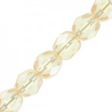 Czech Fire polished faceted glass beads 3mm Crystal champagne luster